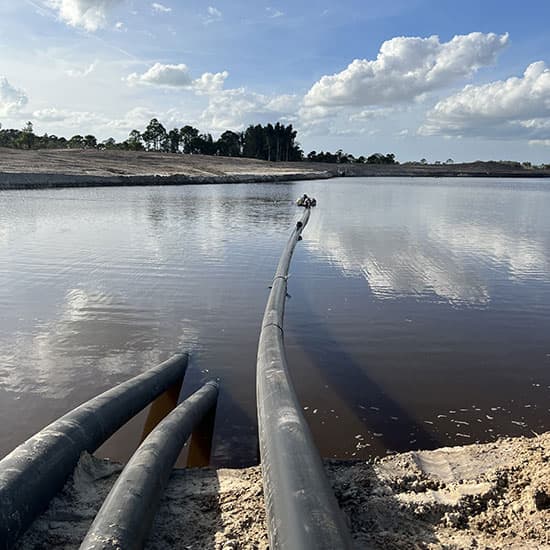 Pipe installation into a water resource